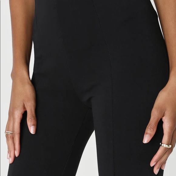 NWT Lulu’s Size S Enterprising Black High-Waisted Trouser Pants - Picture 3 of 9